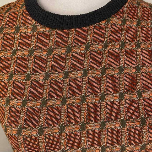 ZARA Orange Jaquard Mini Dress - S - Picture 6 of 6